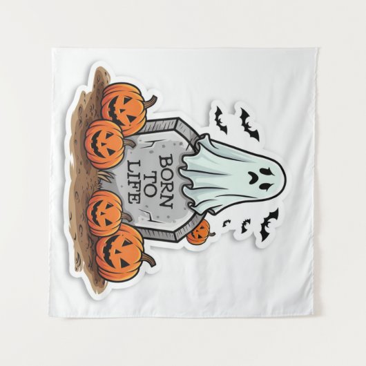 Geboren om het leven te zijn wandkleed (Voorkant (horizontaal))