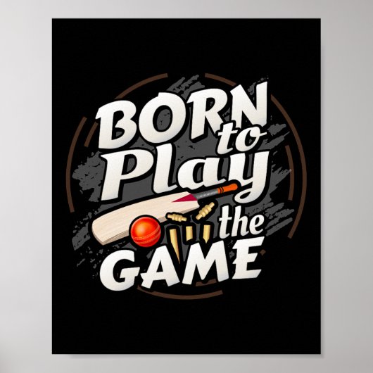 Geboren om het spel cricket te spelen poster (Voorkant)