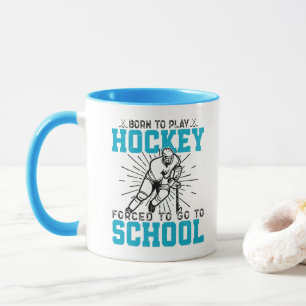 Geboren om Hockey te Spelen Kleurrijk Verjaardagsc Mok