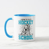 Geboren om hockey te spelen Kleurrijke Verjaardag  Mok (Links)