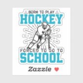Geboren om hockey te spelen Kleurrijke Verjaardag  Sticker (Vel)