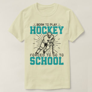 Geboren om hockey te spelen Kleurrijke Verjaardag  T-shirt