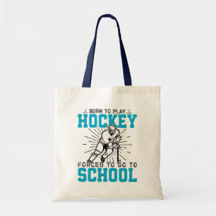 Geboren om hockey te spelen Kleurrijke Verjaardag Tote Bag