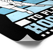 Geboren om Hockey te spelen Poster (Hoek)