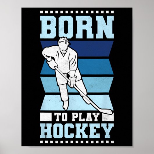 Geboren om Hockey te spelen Poster (Voorkant)