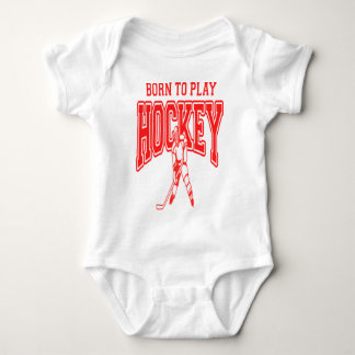Geboren om Hockey te spelen (rood) Romper