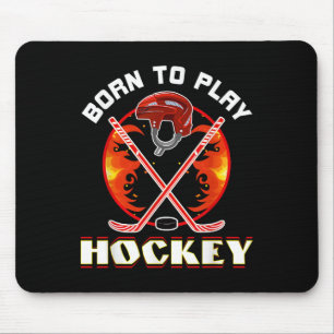 Geboren om hockeyliefhebber te spelen Funny Sports Muismat