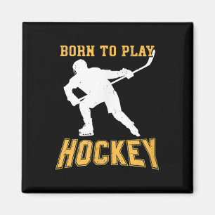 Geboren om hockeyspeler te zijn Geschenk veldhocke Magneet