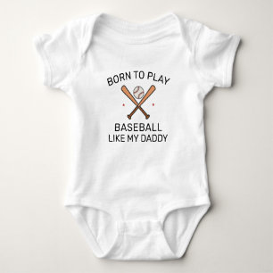 Geboren om honkbal te spelen met papa - Schattige Romper