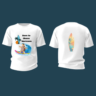 Geboren om horizon golven na te jagen  t-shirt