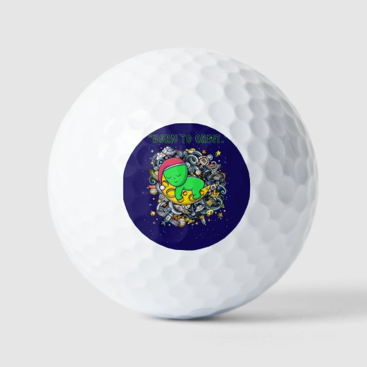 Geboren om in een buitenaardse slaap te slapen golfballen (Voorkant)
