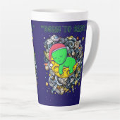 Geboren om in een buitenaardse slaap te slapen latte mok (Rechterhoek)