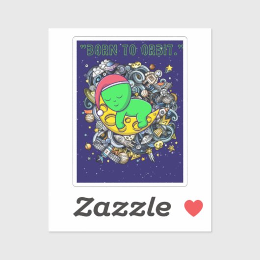 Geboren om in een buitenaardse slaap te slapen sticker (Vel)