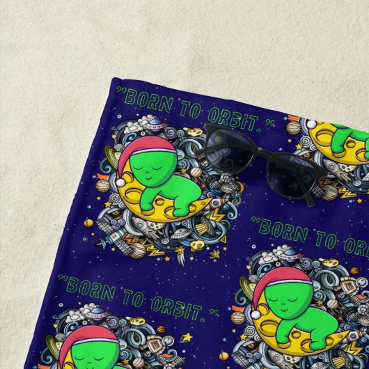 Geboren om in een buitenaardse slaap te slapen strandlaken (In situ)