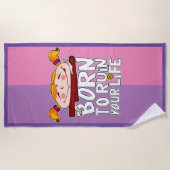 Geboren om je leven te verpesten strandlaken (Voorkant)