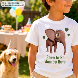 Geboren om Jumbo Schattige Olifant voor Kinderen t T-shirt