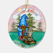 Geboren om kabouter te maaien keramisch ornament (Links)