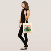 Geboren om kabouter te maaien tote bag (Voorkant (model))