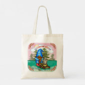 Geboren om kabouter te maaien tote bag (Achterkant)