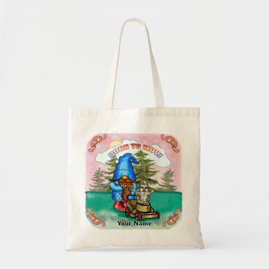 Geboren om kabouter te maaien tote bag (Voorkant)