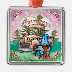 Geboren om kabouter te zwerven metalen ornament
