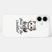"Geboren Om Knuffelig Te Zijn Mopshond iPhone Hoes (Achterkant (horizontaal))