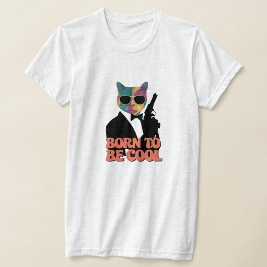 Geboren om koele kleurrijke kat te zijn t-shirt (Laagn)