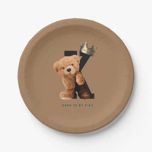 Geboren om koning te zijn! papieren bordje (Voorkant)