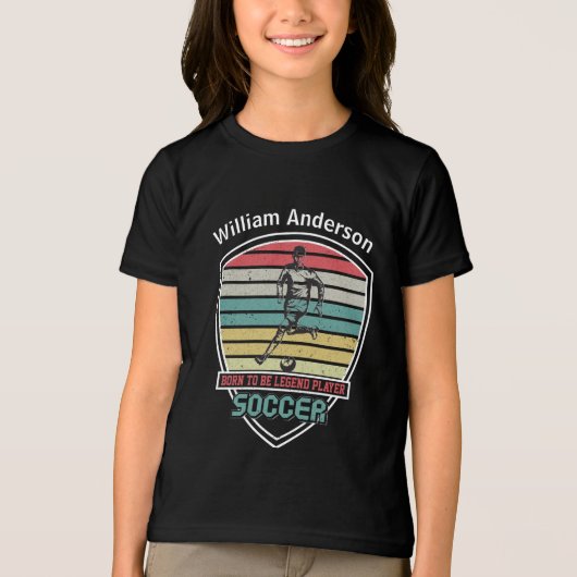 Geboren om Legend Speler Voetbal te zijn Tri-Blend Shirt (Voorkant)