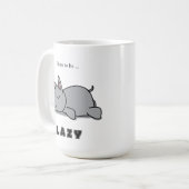 Geboren om lui te zijn koffiemok (Voorkant links)