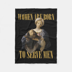 Geboren om Mannen te dienen Christelijk Boss Meisj Fleece Deken