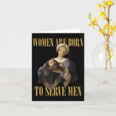Geboren om Mannen te dienen Christelijk Boss Meisj Kaart (Gele Bloem)