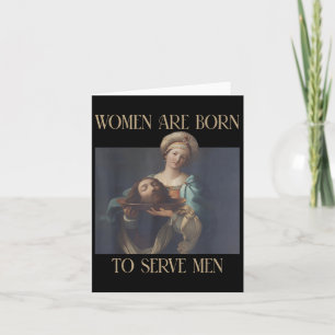 Geboren om Mannen te dienen Funny Boss Girl Motiva Kaart