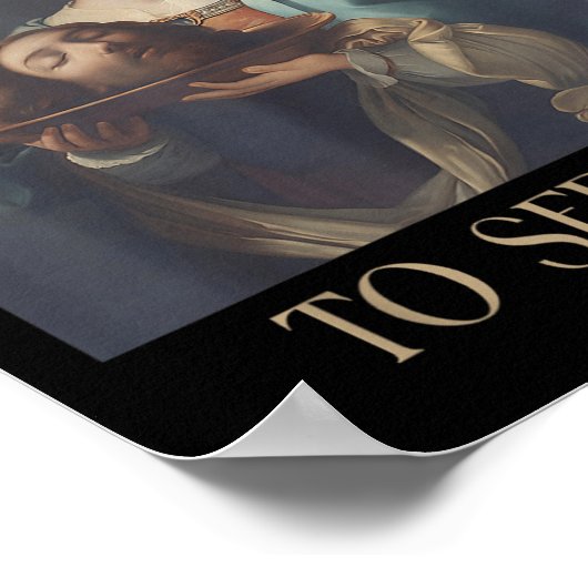 Geboren om Mannen te dienen Funny Boss Girl Motiva Poster (Hoek)