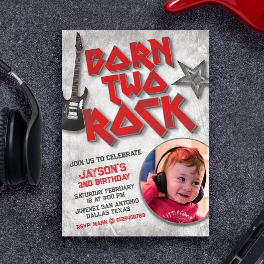 Geboren om met foto te rocken kaart