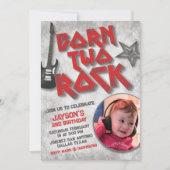 Geboren om met foto te rocken kaart (Voorkant)