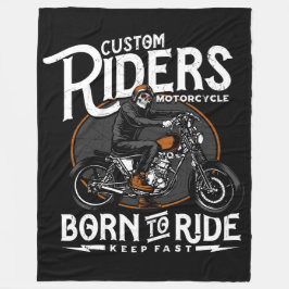 Geboren om motor te rijden fleece deken