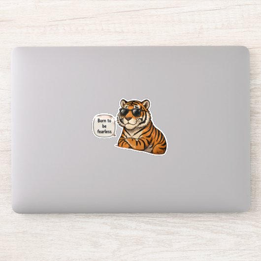 Geboren om Onbevreesd te Zijn | Inspirerend Sticker (Computer)
