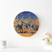 "Geboren om onderscheidend te zijn" Zebra Art Grote Klok (Huis)