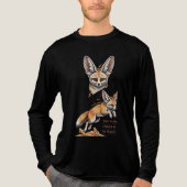 Geboren om op te staan - Fennec Fox Desert Art Ill Tri-Blend Shirt (Voorkant volledig)