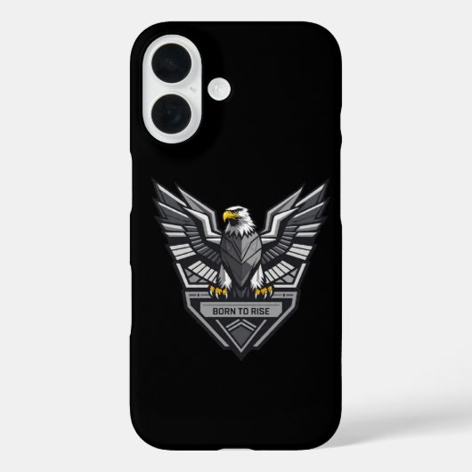 Geboren om op te stijgen Eagle iPhone 16 Hoesje Ma (Achterkant)