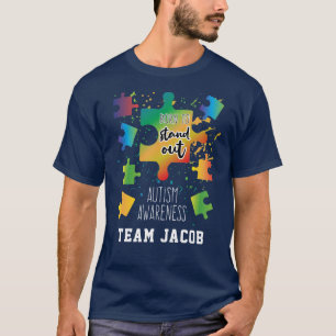 Geboren om op te vallen Aangepaste bewustwording v T-shirt