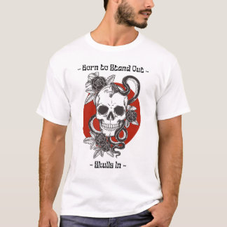 Geboren om op te vallen illustratie t-shirt