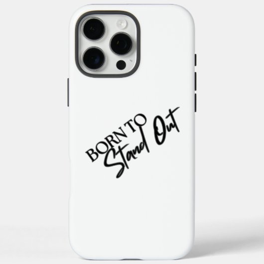 "Geboren om op te vallen" Motiverende Citatontwerp Case-Mate iPhone Case (Achterkant)
