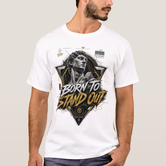 geboren om op te vallen t-shirt (Voorkant)