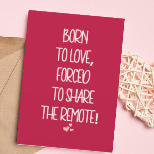 Geboren om op Valentijnsdag grappig en schattig li Feestdagen Kaart