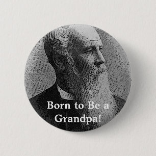 Geboren om opa te zijn. Vistuig Ronde Button 5,7 Cm