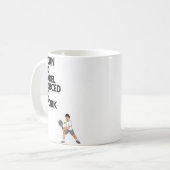 Geboren om padel gedwongen te werken koffiemok (Voorkant links)