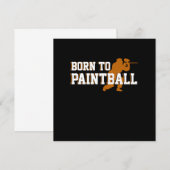 Geboren om Paintball Gun Marker Paintball Speler C Kaart (Voorkant / Achterkant)