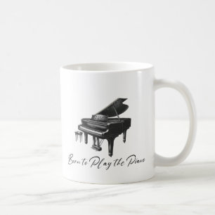 Geboren om piano te spelen koffiemok